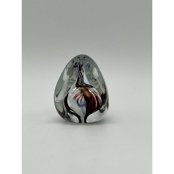 Harry Boyer Glassworks Beautiful with Earth Tones, Signed Paperweight by Harry B - Picture 4 of 11